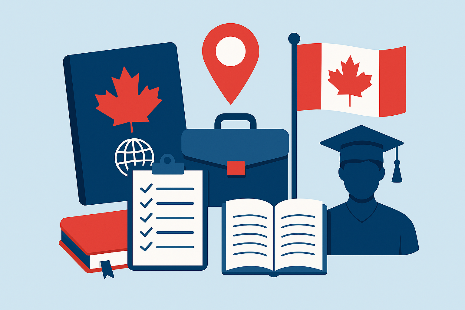 Illustration guides immigration Canada