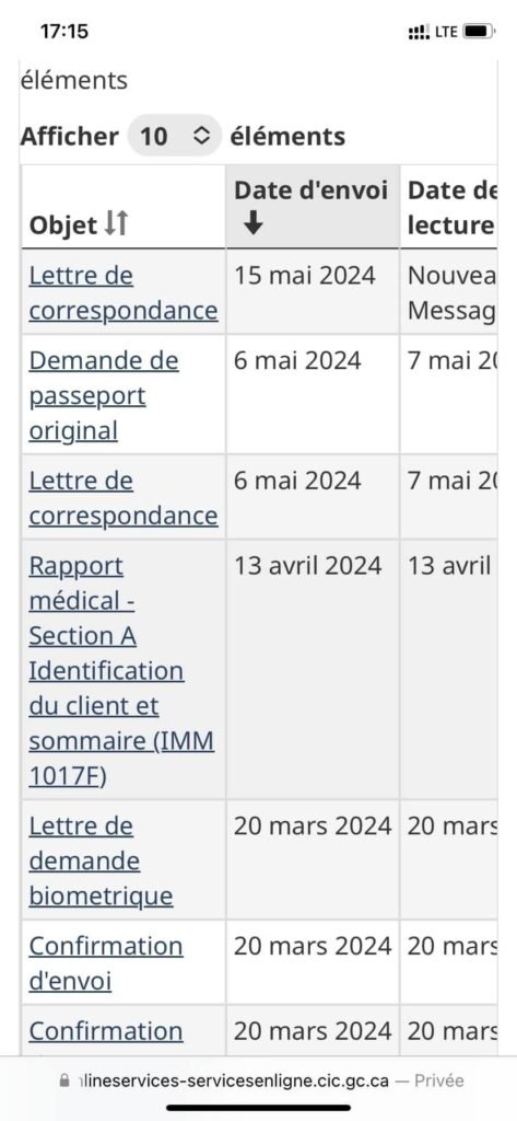 Message d'un élève de Skoul au Canada